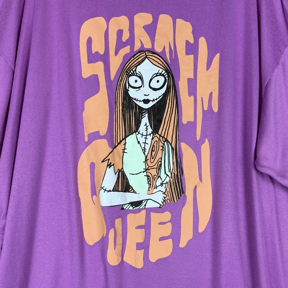 Disney Nightmare Before Christmas Sleepshirt Womens 3X Purple Sally Scream Queen